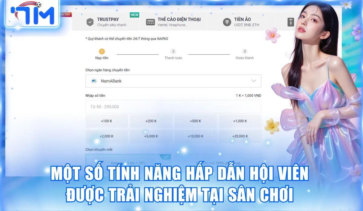 Một số tính năng hấp dẫn hội viên được trải nghiệm tại sân chơi